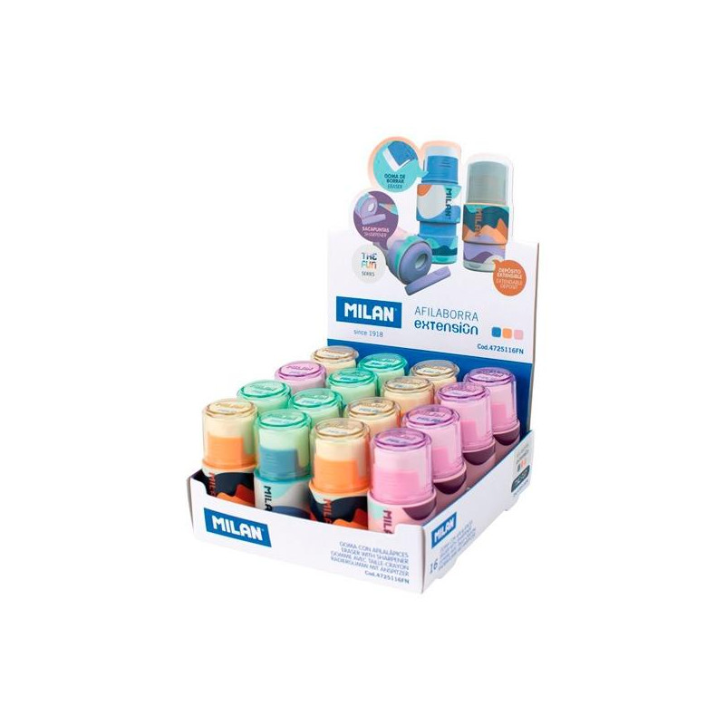 (4725116FN) MILAN AFILABORRA EXTENSIÓN SERIE THE FUN CAJA EXPOSITORA 16 C/SURTIDOS