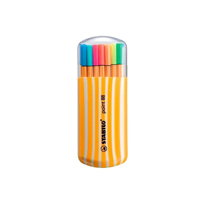(8820-022) STABILO ROTULADORES POINT 88 C/SURTIDOS NEÓN ESTUCHE ZEBRUI 20 UD
