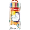 (8830-4) STABILO PEN 88 SLEEVE COLORES SURTIDOS ESTUCHE DE PLÁSTICO 30 UD