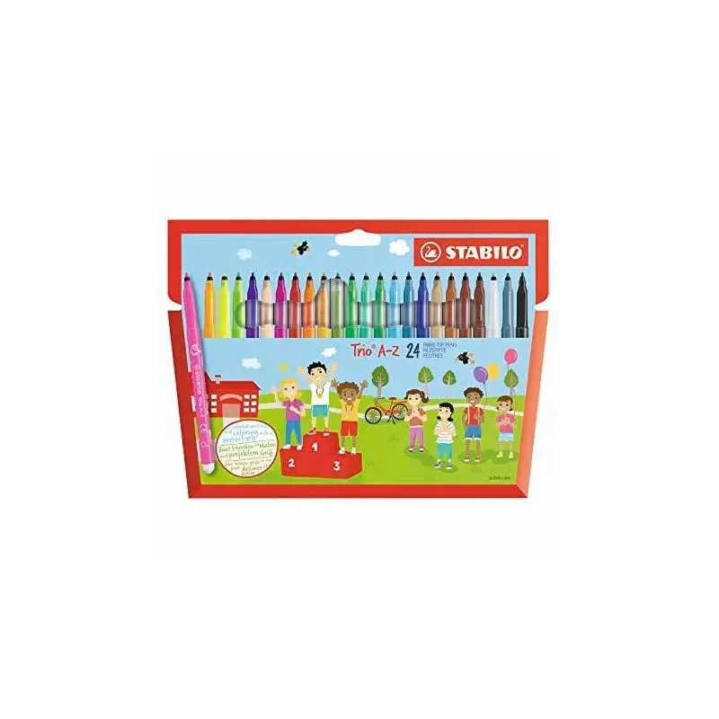 (378/1-24-01) STABILO ROTULADORES TRIO AZ C/SURTIDOS ESTUCHE 24 UD