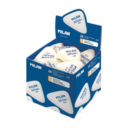 (CMM428) MILAN GOMA 428 MIGA DE PAN TRIANGULAR GRUESA BLANCO CAJA 28 UD