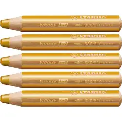 (880/810) STABILO LÁPICES DE COLORES WOODY 3 EN 1 ORO ESTUCHE 5 UD