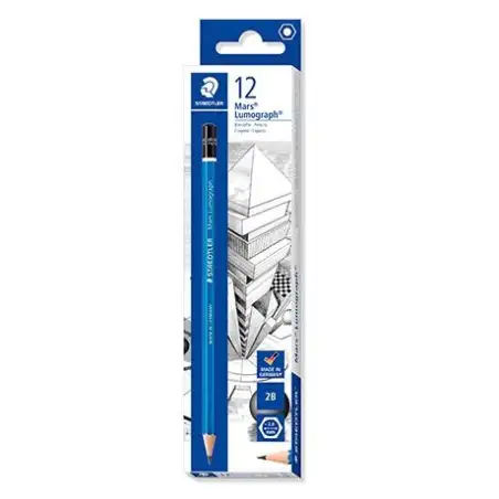 (100-2B) STAEDTLER LÁPIZ DE GRAFITO LUMOGRAPH 100-2B CAJA 12 UD