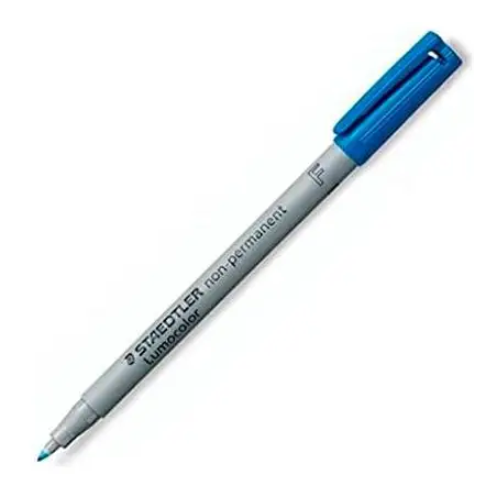 (316-3) STAEDTLER ROTULADOR NO PERMANENTE LUMOCOLOR 316 F AZUL