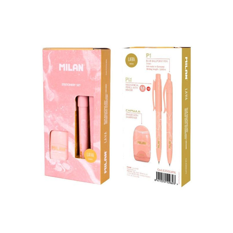 (6355LVPA) MILAN CAJA REGALO SERIE LAVA CON BOLÍGRAFO P1