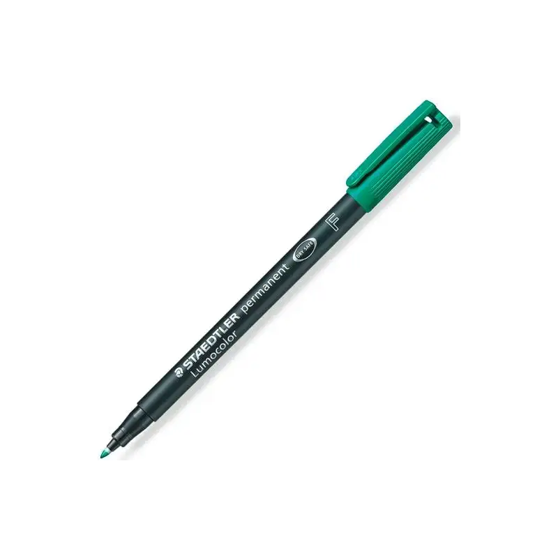 (318-5) STAEDTLER ROTULADOR PERMANENTE LUMOCOLOR 318 F VERDE