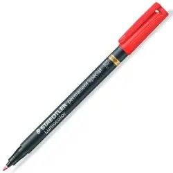 (319 F-2) STAEDTLER ROTULADOR ESPECIAL PERMANENTE LUMOCOLOR F ROJO