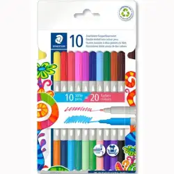(3280 C10) STAEDTLER ROTULADORES NORIS 3280 DOBLE PUNTA C/SURTIDOS ESTUCHE 10 UD