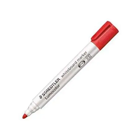 (351-2) STAEDTLER ROTULADOR PIZARRA-BLANCA LUMOCOLOR 351-2 PUNTA REDONDA ROJO