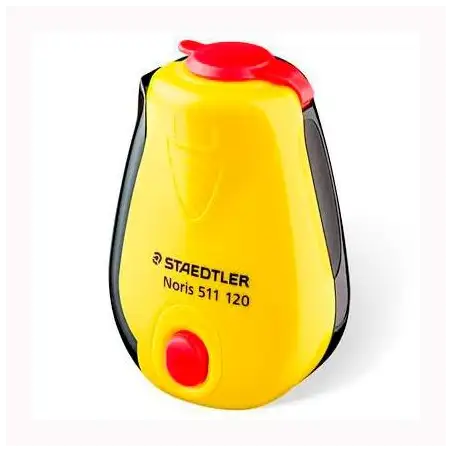(511 120) STAEDTLER AFILALÁPICES CON DEPÓSITO DISEÑO NORIS AMARILLO/NEGRO