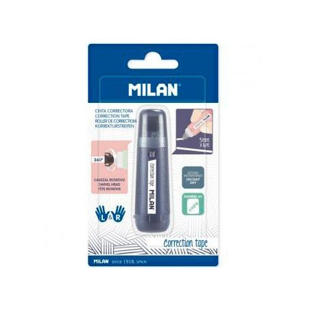 (BWM10340SNC) MILAN CINTA CORRECTORA CILÍNDRICA 5MMX6M SERIE 1918 BLÍSTER C/SURTIDOS