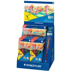 (185 CA-1) STAEDTLER LÁPICES DE COLORES WOPEX ECOLÓGICO C/SURTIDOS EXPOSITOR C12-20U - C24-5U-