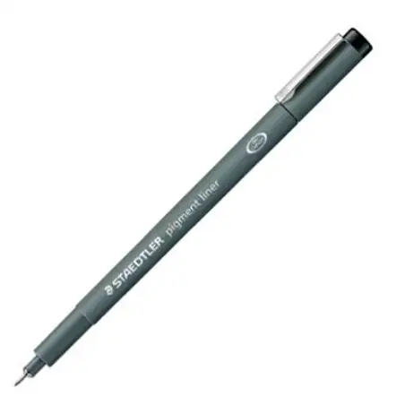 (308 08-9) STAEDTLER ROTULADOR CALIBRADO PIGMENT LINER 0.8MM NEGRO