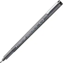 (308 10-9) STAEDTLER ROTULADOR CALIBRADO PIGMENT LINER 1.0MM NEGRO