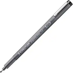 (308 12-9) STAEDTLER ROTULADOR CALIBRADO PIGMENT LINER 1.2MM NEGRO