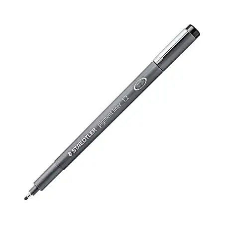 (308 12-9) STAEDTLER ROTULADOR CALIBRADO PIGMENT LINER 1.2MM NEGRO