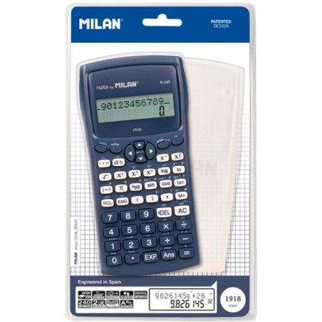 (159110SNCBBL) MILAN CALCULADORA CIENTÍFICA M240 SERIE 1918 BLÍSTER AZUL