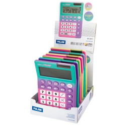 (159706SN) MILAN CALCULADORA 12 DÍGITOS SUNSET -CAJA EXPOSITORA 6U-