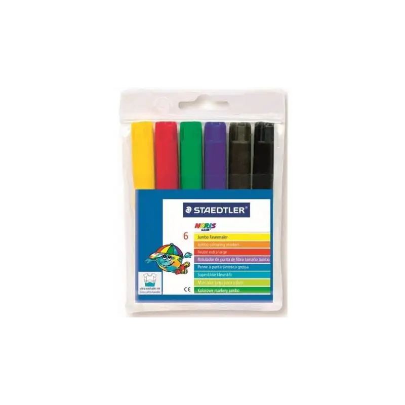 (340 WP6) STAEDTLER ROTULADOR GRUESO NORIS CLUB COLORES SURTIDOS ESTUCHE 6 UD