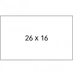 (025100) SWING ETIQUETAS ADHESIVAS PERMANENTE OPEN PARA PRECIOS 26X16MM ROLLO 1500 BLANCO