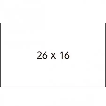 (025100) SWING ETIQUETAS ADHESIVAS PERMANENTE OPEN PARA PRECIOS 26X16MM ROLLO 1500 BLANCO