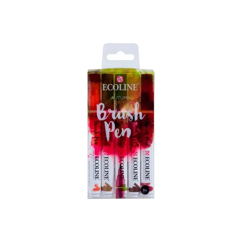 (11509904) TALENS ECOLINE ROTULADORES BRUSH PEN PUNTA PINCEL OTOÑO ESTUCHE 5 UD