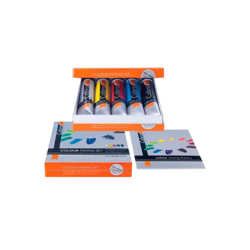 (21820405) TALENS COBRA SET DE PINTURAS AL ÓLEO 5 TUBOS DE 20ML COLORES DE MEZCLA SURTIDOS