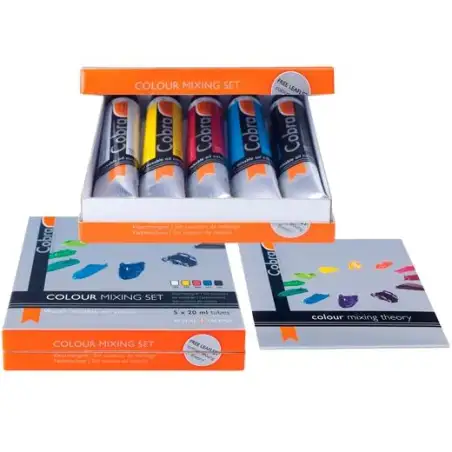 (21820405) TALENS COBRA SET DE PINTURAS AL ÓLEO 5 TUBOS DE 20ML COLORES DE MEZCLA SURTIDOS