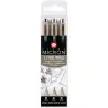 (POXSDK3) TALENS SAKURA ROTULADORES PERMANENTES PIGMA MICRON FINELINER ESTUCHE DE 3 NEGRO
