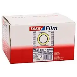 (57225-00001-01) TESA FILM CINTA ADHESIVA TRANSPARENTE STANDARD FLOWPACK ROLLO 19MM X 33M