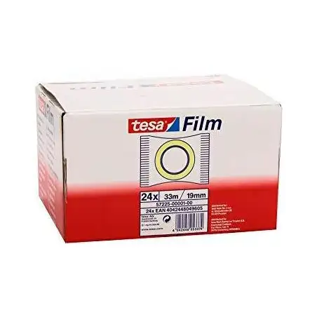(57225-00001-01) TESA FILM CINTA ADHESIVA TRANSPARENTE STANDARD FLOWPACK ROLLO 19MM X 33M