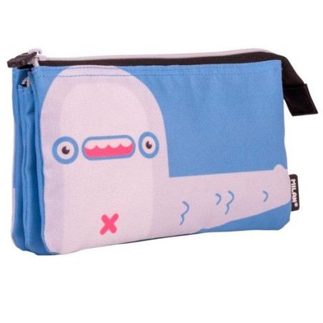 (081133ALNB) MILAN PORTATODO 5 COMPARTIMENTOS SERIE ESPECIAL ALIENS AZUL