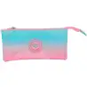 (T157-1053) TOYBAGS ESTUCHE TRIPLE BLIN BLIN GRADIENT PINK 11X23X5CM IMPERMEABLE