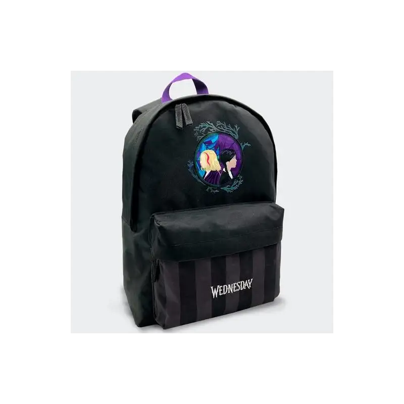 (T433-994) TOYBAGS MOCHILA AMERICANO WEDNESDAY MIERCOLES ADDAMS Y ENID COMPARTIMENTO PORTALAPTOP