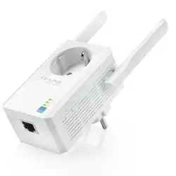 (TL-WA860RE) TP-LINK EXTENSOR DE COBERTURA WIFI TP-LINK WA860RE DE PARED 300MB PASSTHROUGH 1 PUERTO LAN WPS 2 ANTENAS FIJAS