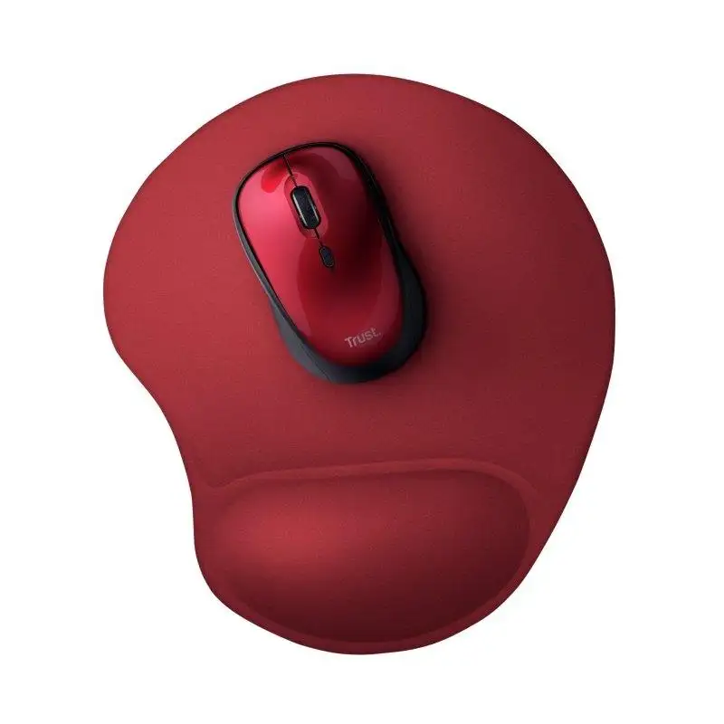 (20429) TRUST BIGFOOT ALFOMBRILLA ERGONÓMICA ANTIDESLIZANTE PARA RATÓN RELLENO GEL ROJO