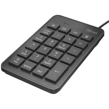 (22221) TRUST TECLADO NUMÉRICO XALAS CABLE USB ULTRAFINO 23 TECLAS TAMAÑO NORMAL + 5 TECLAS MULTIMEDIA NEGRO