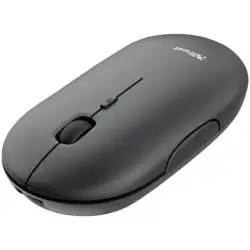 (24059) TRUST RATÓN PUCK INALÁMBRICO 800/1200/1600 DPI ULTRAFINO AMBIDIESTRO RECARGABLE NEGRO
