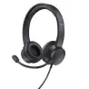 (25088) TRUST AURICULARES AYDA ESTÉREO CABLE USB CON MICRÓFONO AJUSTABLE NEGRO