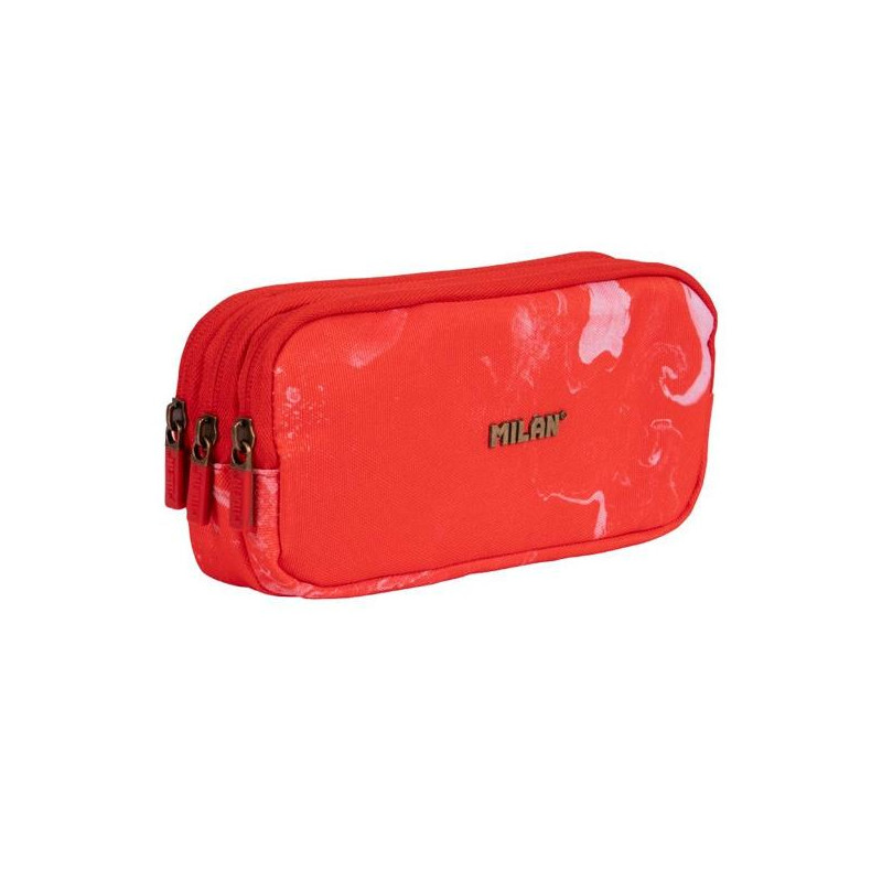 (081135LVR) MILAN PORTATODO 3 CREMALLERAS SERIE LAVA ROJO