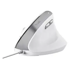 (25397) TRUST RATÓN ERGONÓMICO VERTICAL BAYO II CON CABLE 800/2400DPI BLANCO