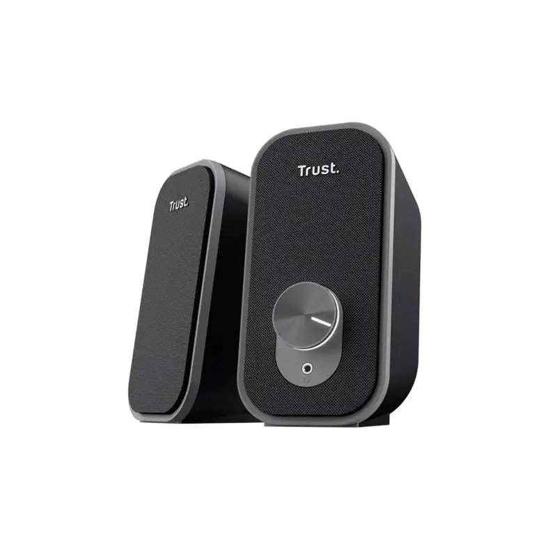(25670) TRUST ALTAVOCES ADOR 2.0 RMS 12W MAX AUTOALIMENTADO USB CONEXION Y CONEXION JACK 3.5 MM NEGRO
