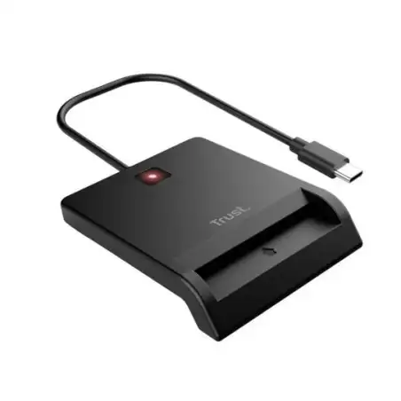 (26253) TRUST LECTOR DE TARJETAS EXTERNO DNI COMPATIBLE CON DNIE Y SMARTCARDS USB-C NEGRO