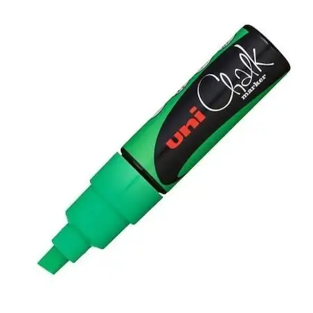 (140129000) UNIBALL MARCADOR DE TIZA LIQUIDA CHALK PWE-8K VERDE FLUOR