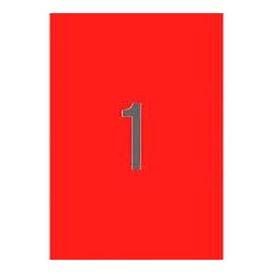 (02880) APLI ETIQUETAS ADHESIVAS 210X297MM LÁSER C/RECTOS 1 X 20H ROJO FLUORESCENTE