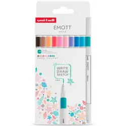 (302422269) UNIBALL EMOTT ROTULADORES DE ESCRITURA Y DIBUJO COLORES PASTEL ESTUCHE 10 UD
