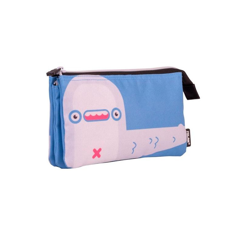 (081133ALNB) MILAN PORTATODO 5 COMPARTIMENTOS SERIE ESPECIAL ALIENS AZUL