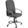 (DNPC/KN) UNISIT SILLÓN DIRECCION DANTE CUERO NEGRO BASE CROMADA