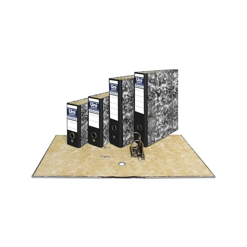 (93869) UNISYSTEM ARCHIVADOR PALANCA NOVOCLAS 65MM A4 RADO CARTÓN FORRADO NEGRO