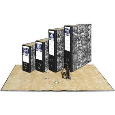 (93869) UNISYSTEM ARCHIVADOR PALANCA NOVOCLAS 65MM A4 RADO CARTÓN FORRADO NEGRO